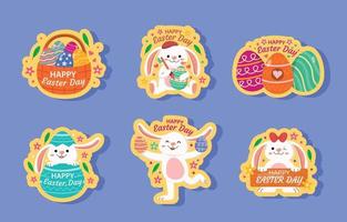 Easter Day Sticker Set vector