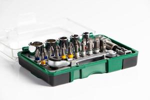 A set of screwdrivers in a box. photo