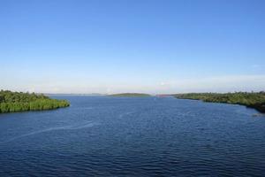 beautiful view of the waters of the bay of balang island, kalimantan photo