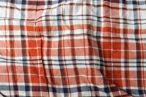 Plaid fabric with different colors. photo