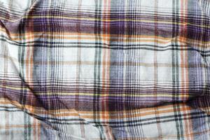 Plaid fabric with different colors. photo