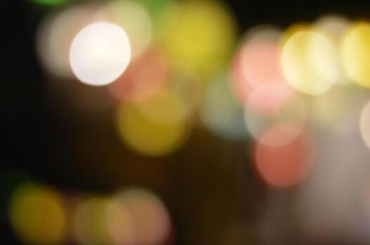 Bokeh images have yellow pink red and other colors that are colorful. photo