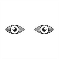 vector design of a pair of eyes looking ahead
