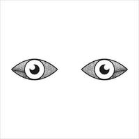 vector design of a pair of eyes looking ahead