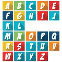 conjunto de colección de alfabeto de estilo cómic. ilustrador vectoriales eps 10. vector