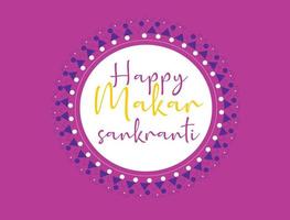 makar sankranti con diseño de fondo mandala, tarjeta de felicitación vector