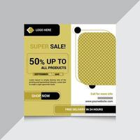 Super Sale Social Media Post Template Design Free Vector