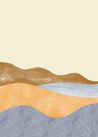 Abstract mountain landscape, Minimalist design. Abstract water color. vector background illustration.