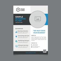 Simple Corporate Brochure Business Flyer Poster Template vector