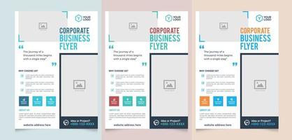 folleto de negocios corporativos cartel simple folleto de empresa mínimo vector