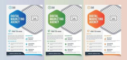 Marketing Corporate Flyer Business Poster and Brochure Cover Template vector