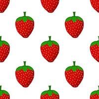 Cute strawberry cartoon seamless pattern vector  Background design for kids, decorating, wallpaper, wrapping paper, fabric, backdrop