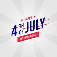 feliz día de la independencia, 4 de julio, fiesta nacional. adecuado para banner de redes sociales vector