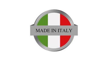 Made in Italy auf weißem Hintergrund