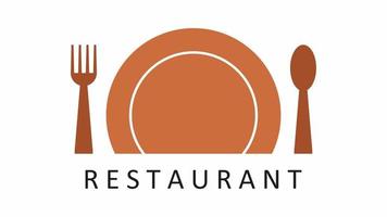 logotipo del restaurante sobre un fondo blanco video