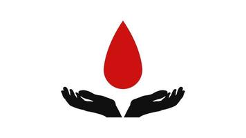 Donate blood on a white background video