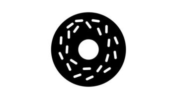 donut em um fundo branco video