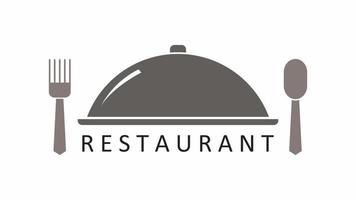 restaurantlogo op een witte achtergrond