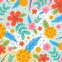 Spring Floral Background Template vector