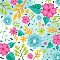 Colorful Spring Floral Background Template vector