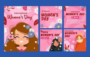 International Women's Day Poster with Flower
