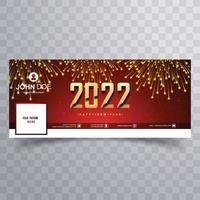 Beautiful 2022 happy new year design vector