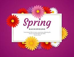 Spring background with flower vector