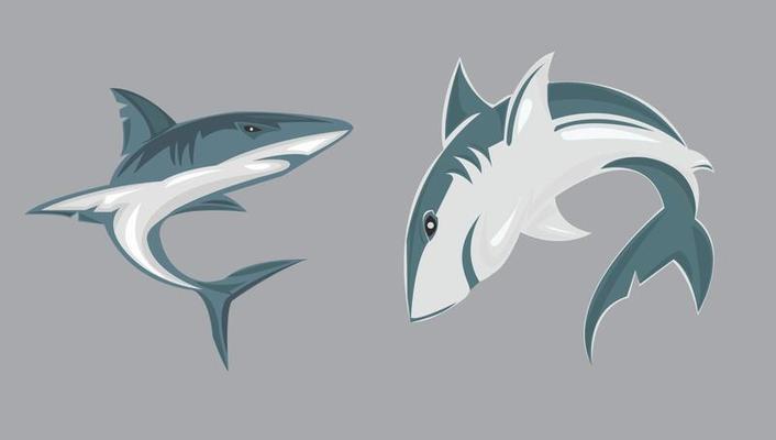 Danger Shark Design Logo Icon
