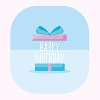 diseño de vector de regalo de feliz cumpleaños