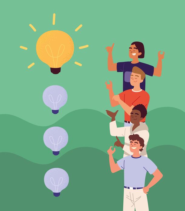 Idea Concept For Business Teamwork Vector Art, Icons, and Graphics for ...
