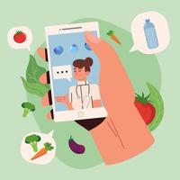 diet planning online vector