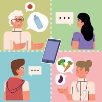 online dietitian consultation vector