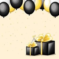 party hat and balloons vector