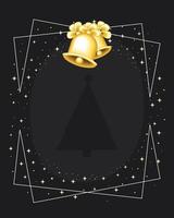 christmas golden bells vector