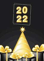 celebrating new year 2022 vector