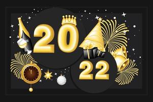 new year 2022 event vector