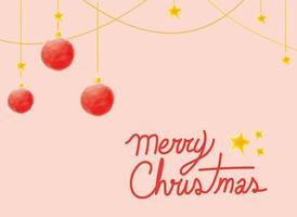 merry christmas greeting card vector