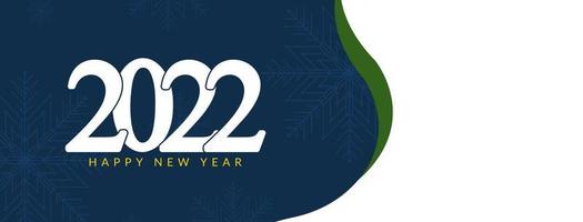 Simple and elegant Happy new year 2022 banner design vector