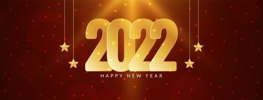 diseño de banner abstracto elegante feliz año nuevo 2022 vector