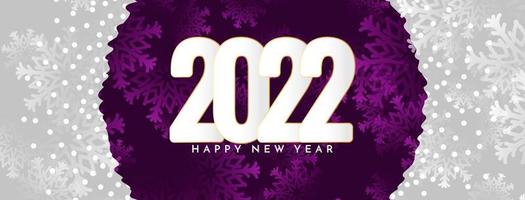 feliz año nuevo 2022 diseño de banner elegante decorativo vector