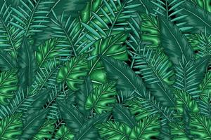 tropical green leaves background. leaves green background vector design. abstract leaves background