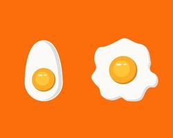 Sunny Side Up Egg Vector Illustration Stock Vector - Illustration of  poultry, duck: 49382979