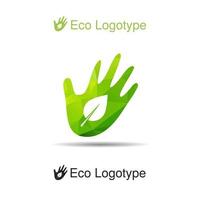 Vector ecology logo or icon, nature logotype