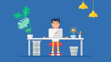 Creative Tech Workspace vector