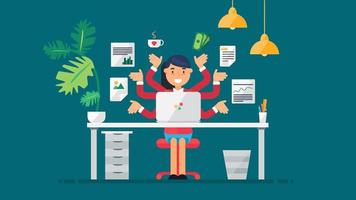 Creative Tech Workspace vector