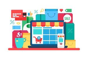 E commerce flat vector illustration