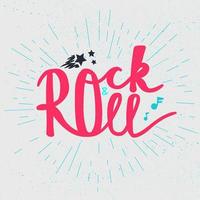 Rock and Roll Lettering vector