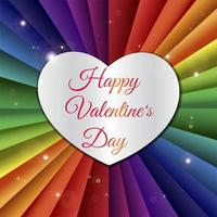 Happy Valentine's Day laser cut heart illustration