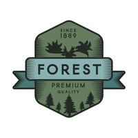 plantilla de logotipo de color de bosque vector