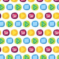 Play and pause buttons vector seamless pattern